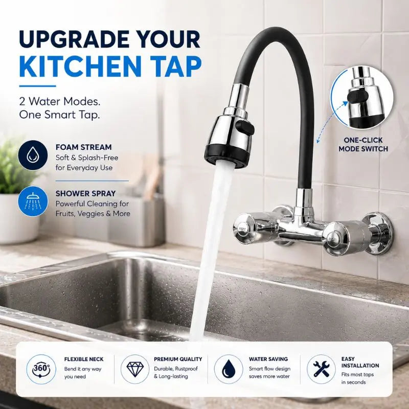 Dual Mode 360° Bendable Faucet Nozzle